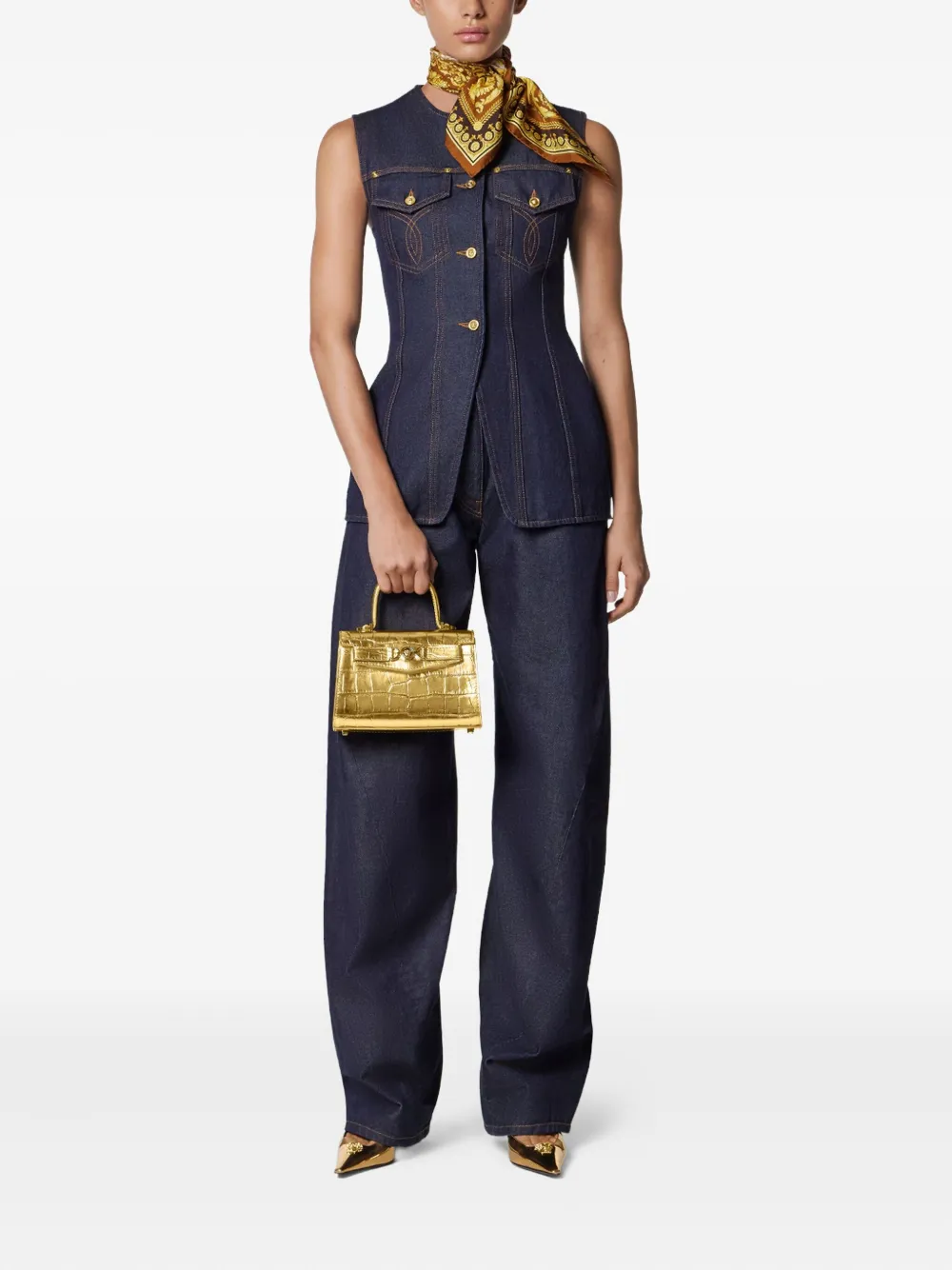 Versace Medusa '95 kleine tas met handgreep Goud