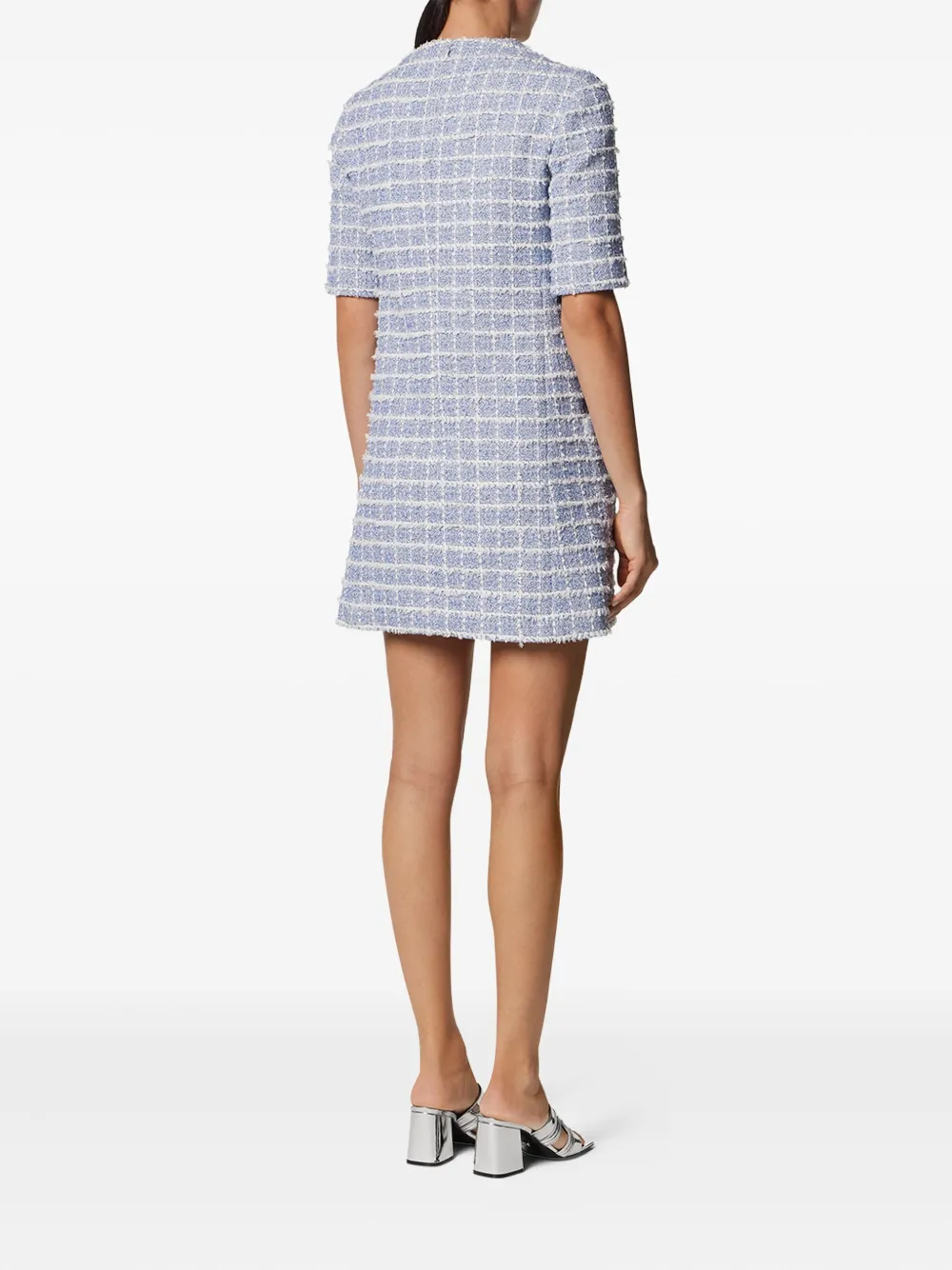 Versace Tweed A-lijn mini-jurk Blauw