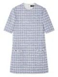 Versace tweed A-line mini dress - Blue