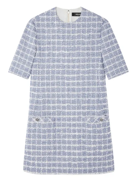 Versace vestido corto de tweed acampanado