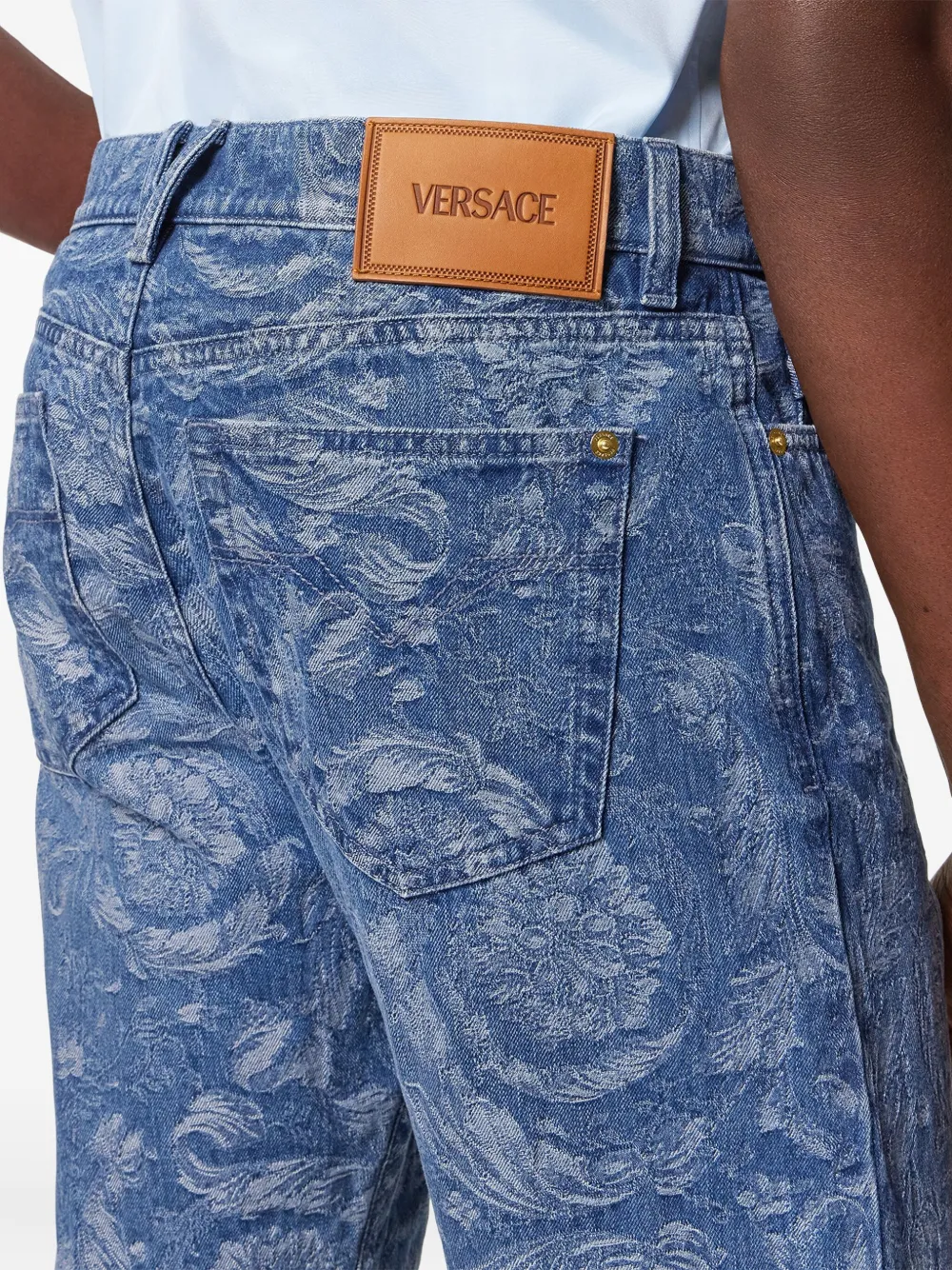 Versace Barocco jeans Blauw
