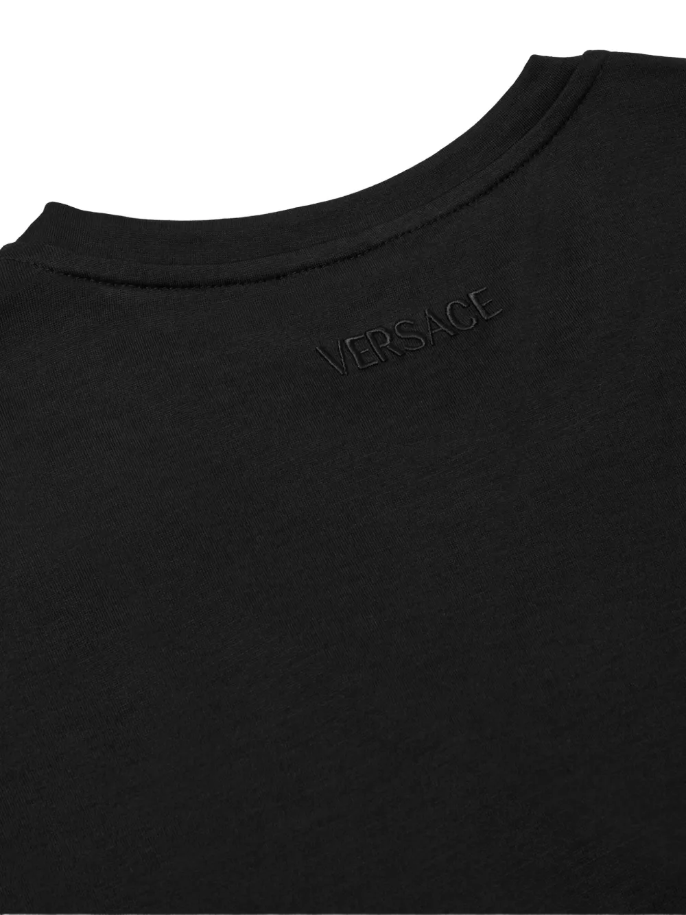 Versace safety-pin draped T-shirt Zwart