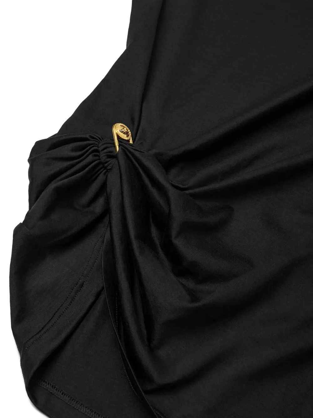 Versace safety-pin draped T-shirt Zwart