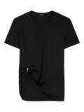 Versace safety-pin draped T-shirt - Black
