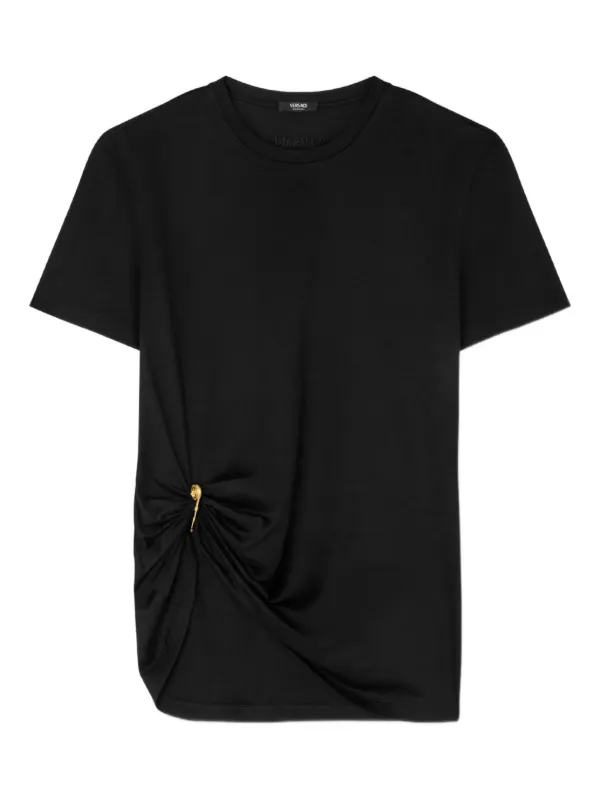 Versace セーフティピン Tシャツ | ブラック | FARFETCH JP VERSACE Tシャツ セーフティピン ブラック