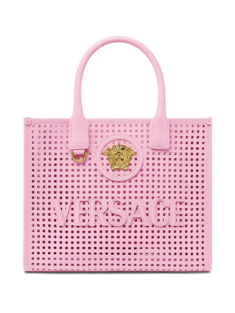 Versace petit sac cabas La Medusa à découpes au laser