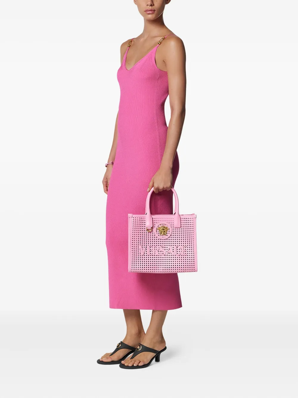Versace La Medusa kleine uitgesneden shopper Roze