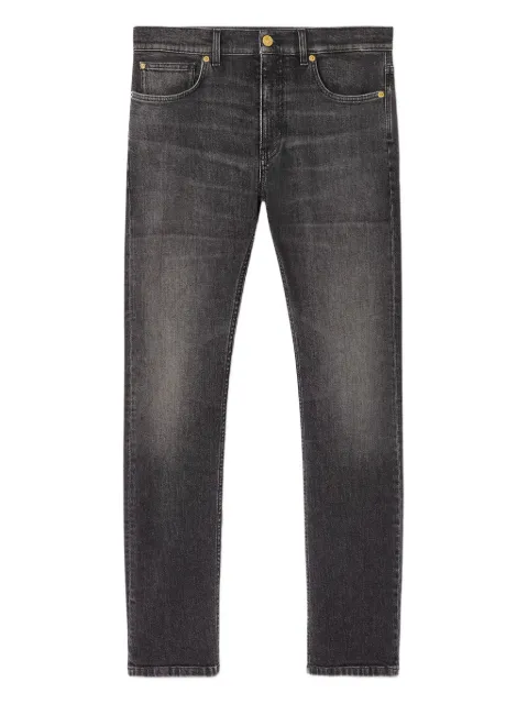 Versace La Medusa embroidery-detail jeans