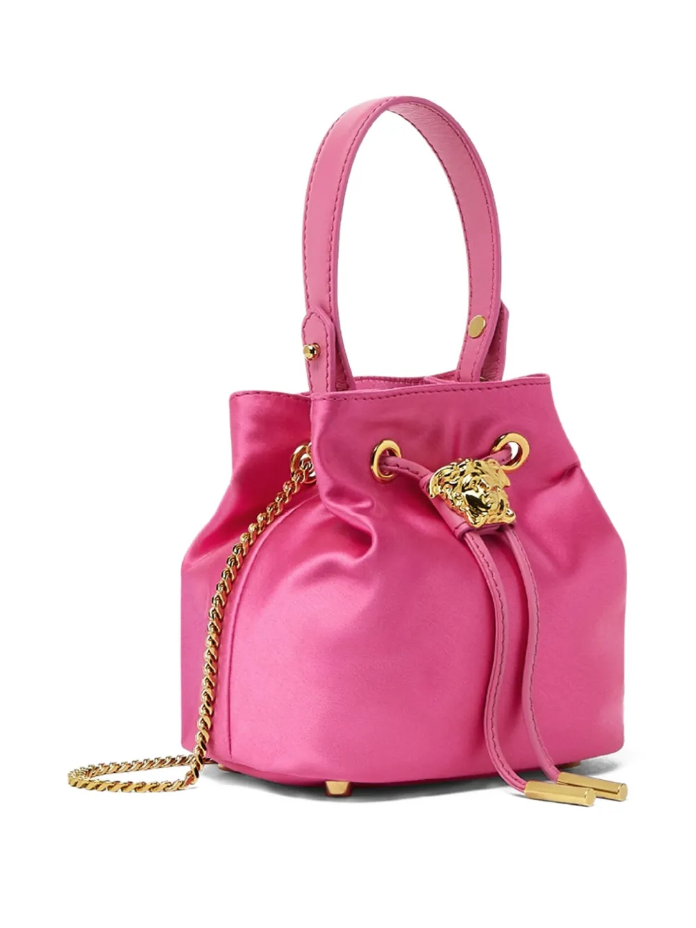 Versace La Medusa kleine bucket-tas met trekkoord Roze
