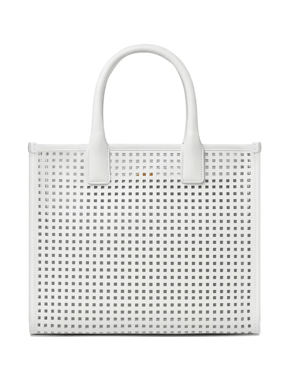 Versace small medusa-plaque perforated tote bag - Wit
