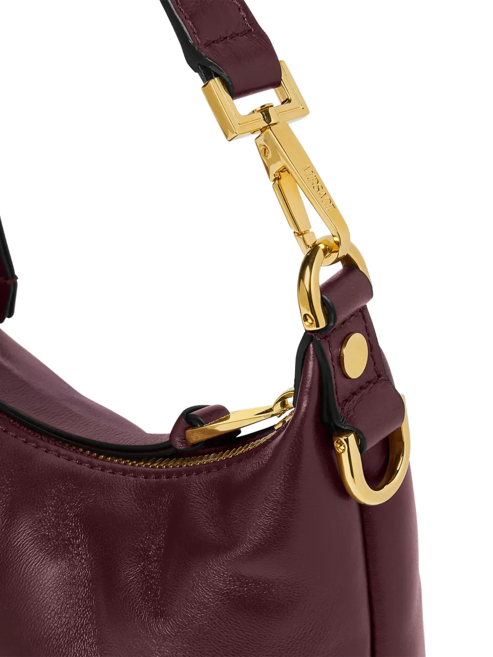 Versace logo-lettering shoulder bag Rood