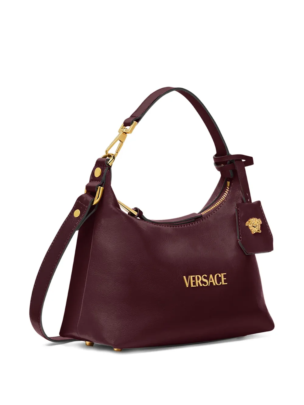 Versace logo-lettering shoulder bag Rood