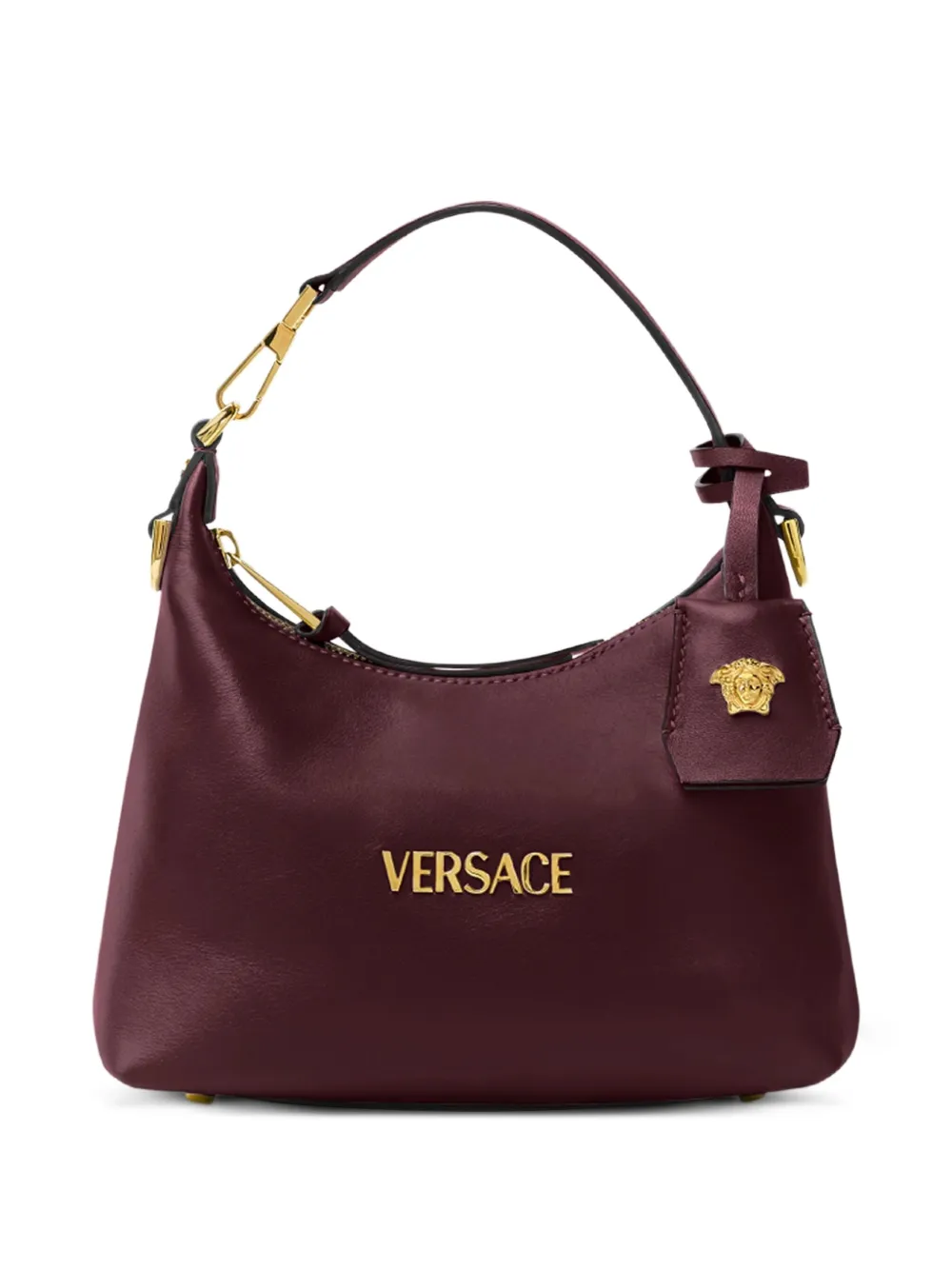 Versace logo-lettering shoulder bag Rood