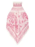 Versace Underwater Barocco cover-up foulard top - Neutrals