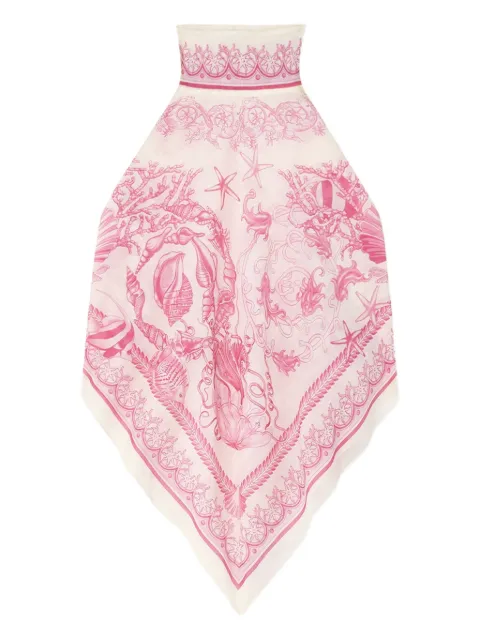 Versace Barocco-print top