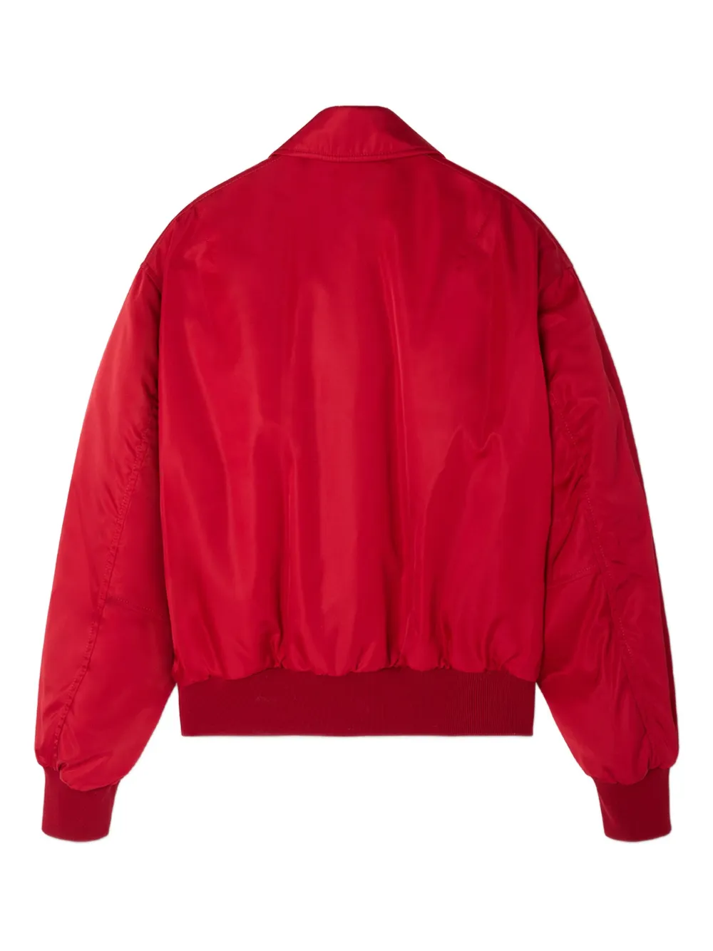 Versace Gold-zip Ribbed-cuff Bomber Jacket In Red