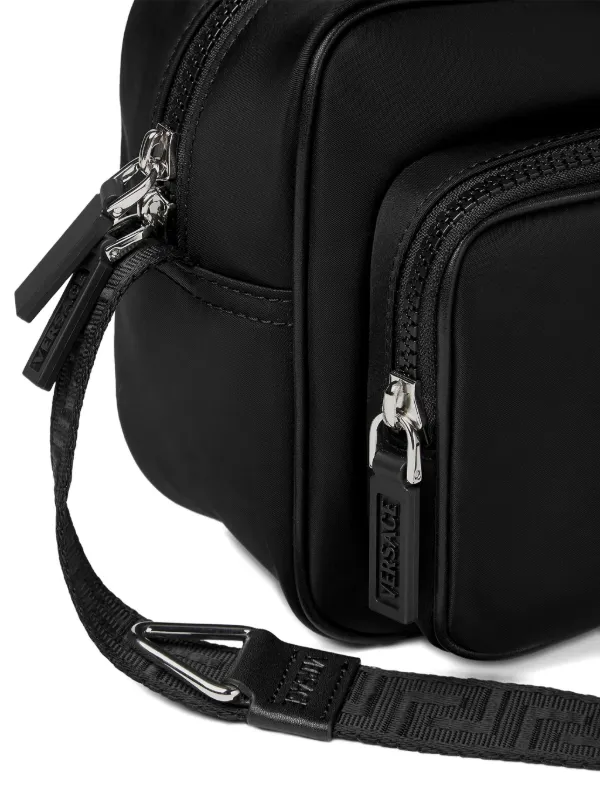 Versace La Medusa Plaque Messenger Bag Black FARFETCH IN
