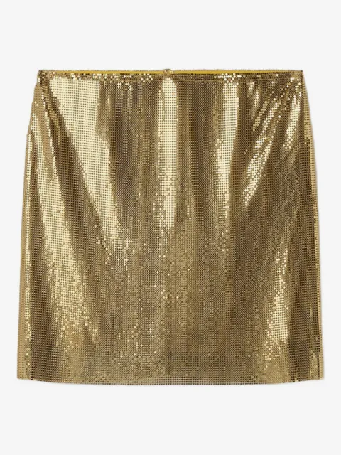 Versace metal mesh mini skirt
