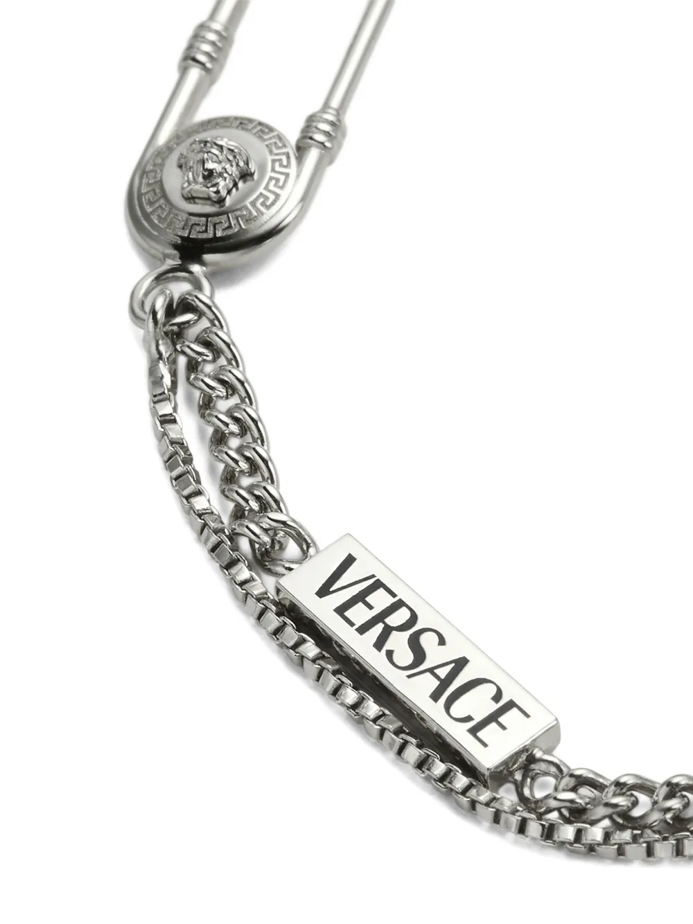 Versace logo-engraved bracelet | Men | Image 2