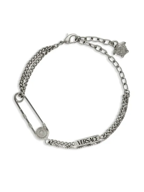 Versace logo-engraved bracelet