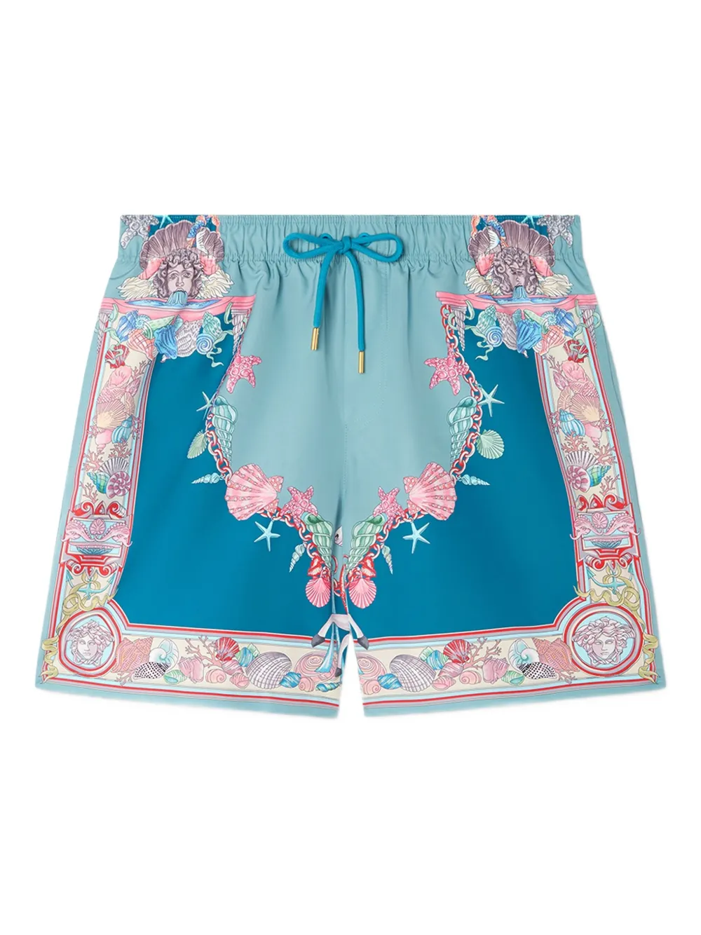 Versace Coral Theater トランクス水着 - ブルー Versace Coral Theater トランクス水着 - ブルー