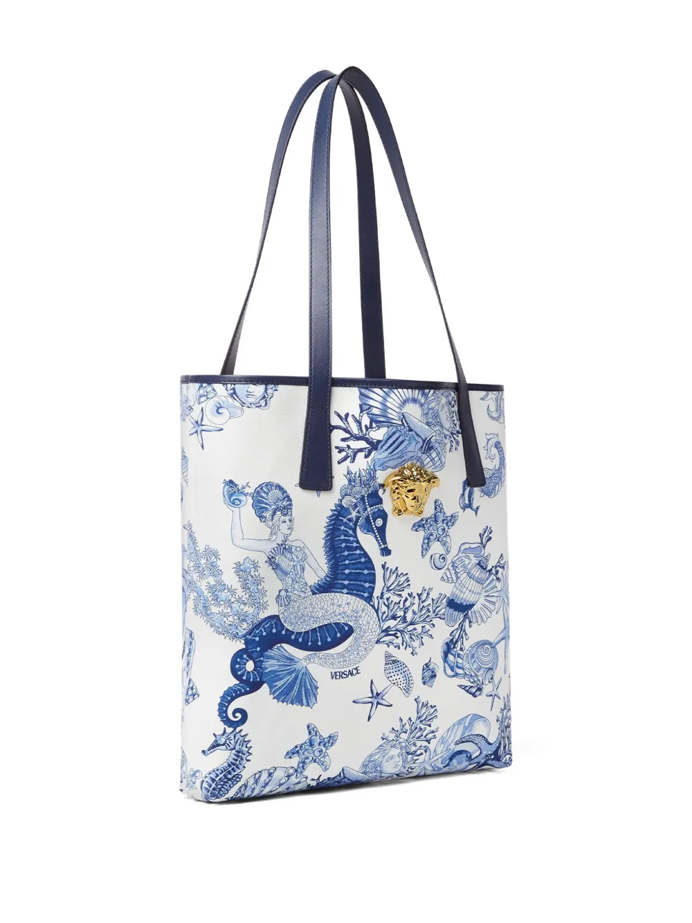 Versace Coral Theatre La Medusa canvas shopper Blauw