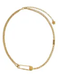 Versace logo-engraved necklace - Gold