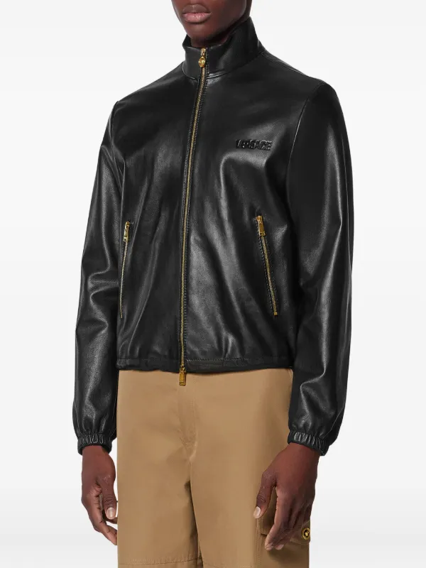 Versace Leather Jacket | Black | FARFETCH Versace Leather Jacket | Black | FARFETCH