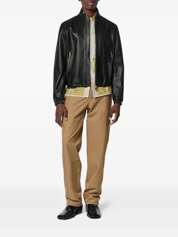 Versace Leather Jacket | Black | FARFETCH Versace Leather Jacket | Black | FARFETCH