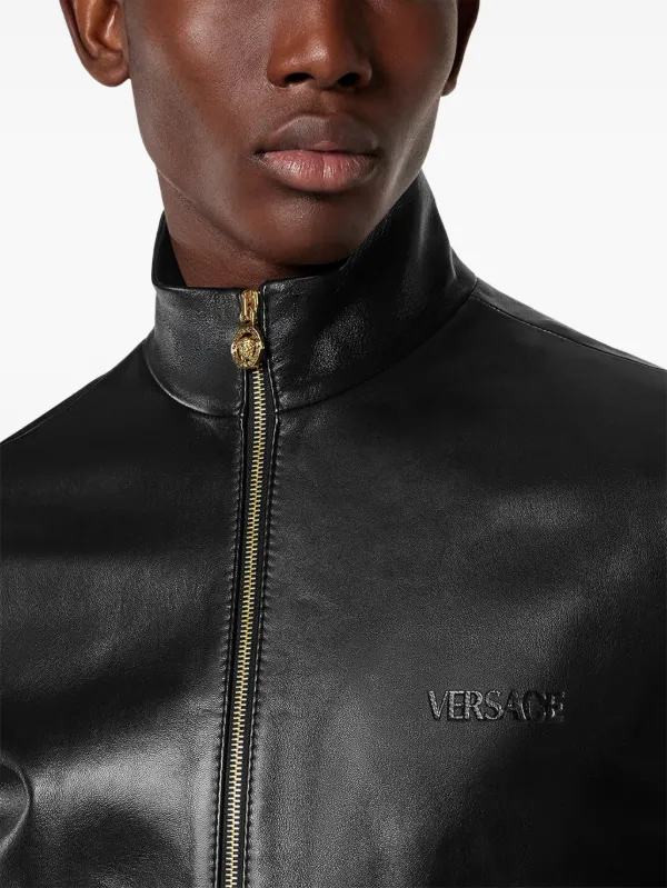 Versace Leather Jacket | Black | FARFETCH Versace Leather Jacket | Black | FARFETCH