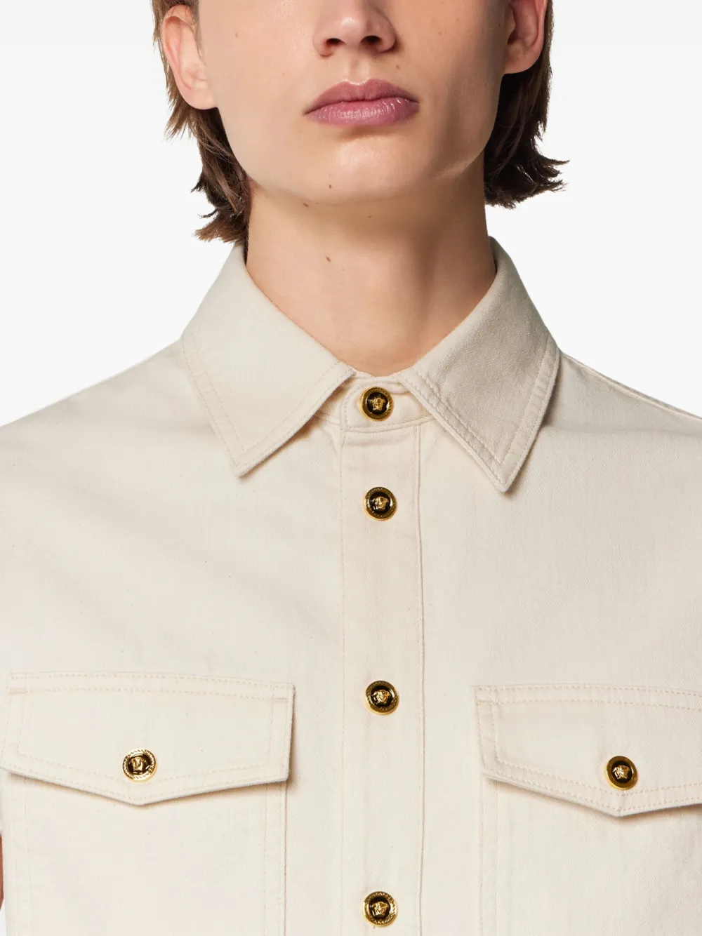 Versace Denim overhemd Beige