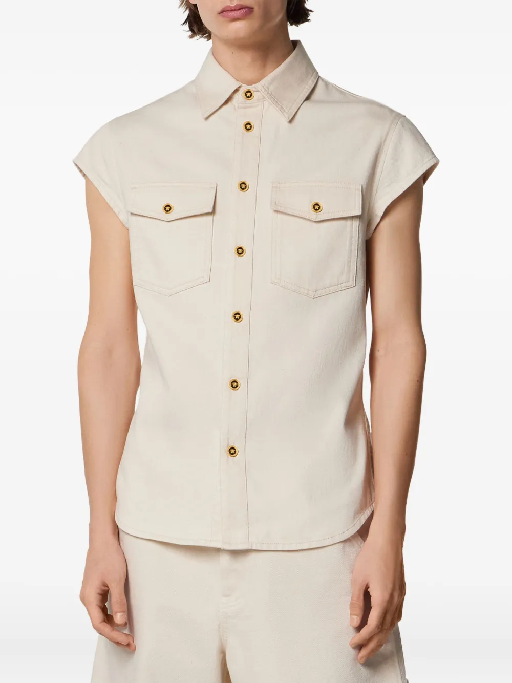 Versace Denim overhemd Beige