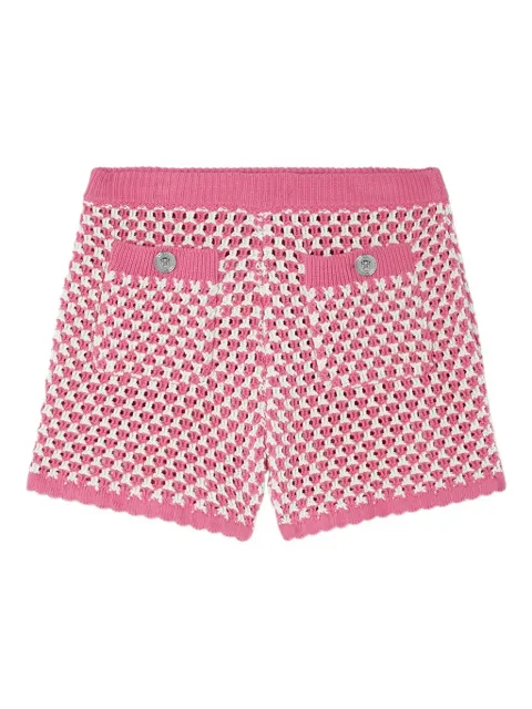 Versace shorts tejido de crochet