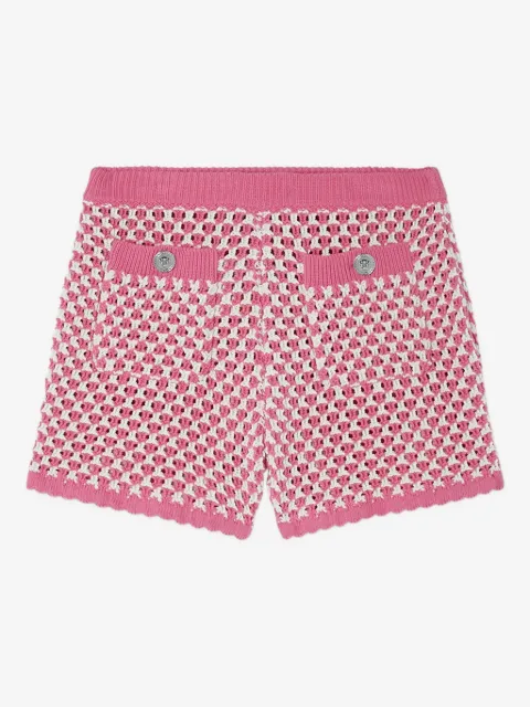 Versace shorts tejido de crochet