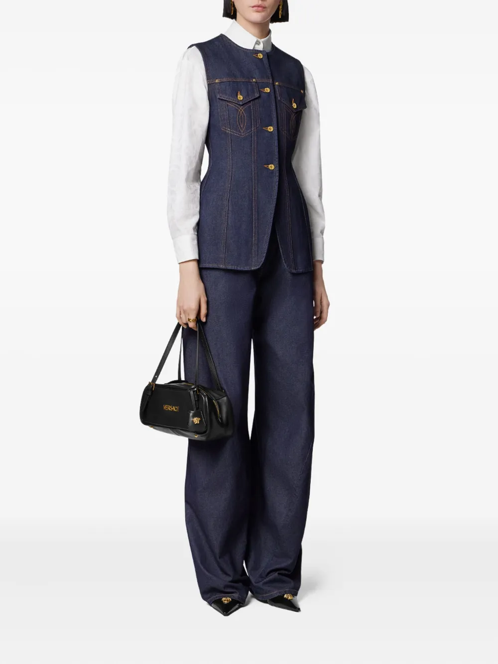 Versace denim button-up vest | Waistcoats & Gilets | Image 2