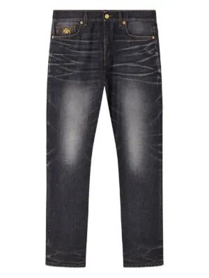 Versace La Medusa embroidery-detail Jeans | Grey | FARFETCH