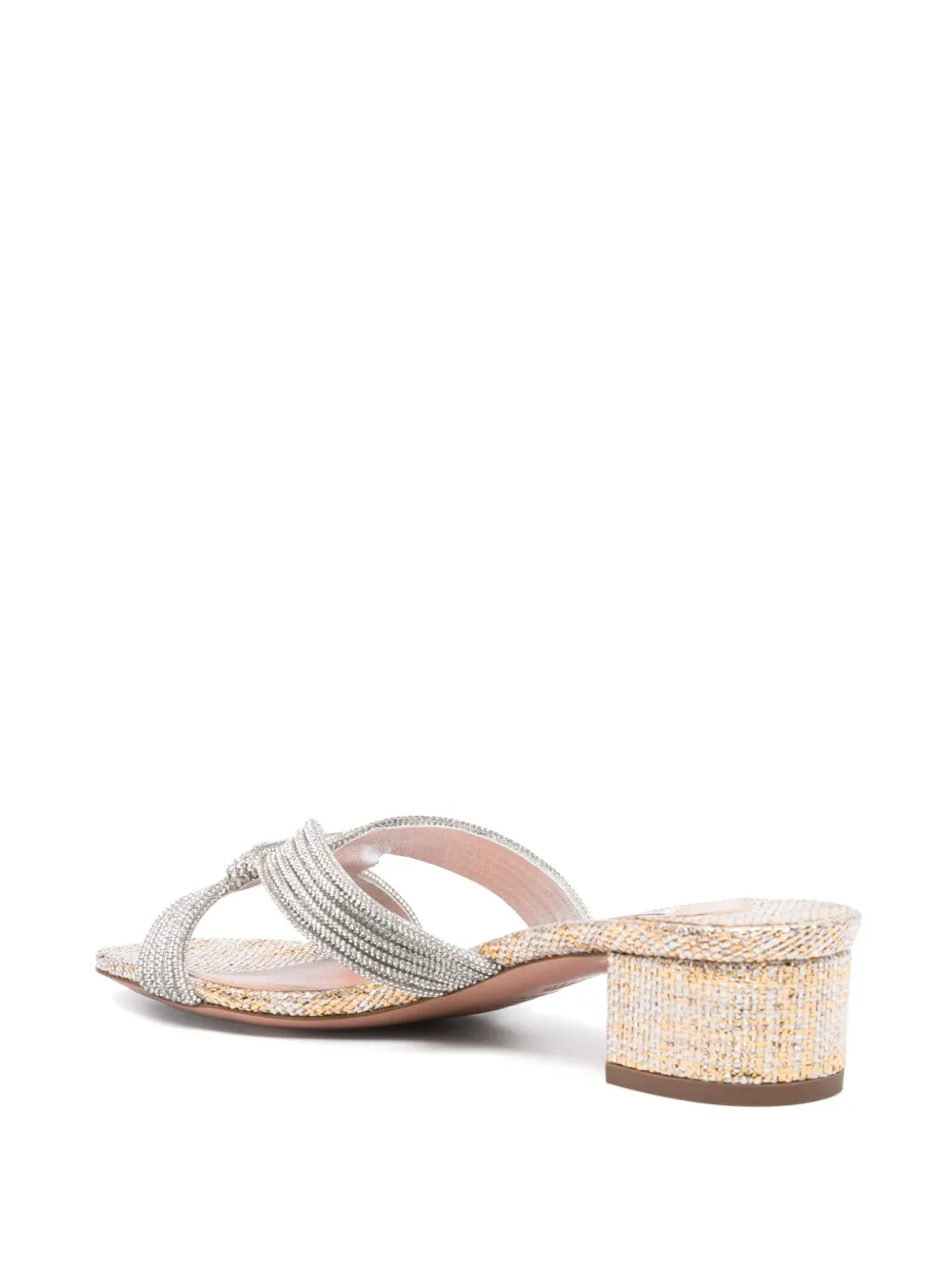 Aquazzura 35 mm Crystal Muse sandalen Zilver