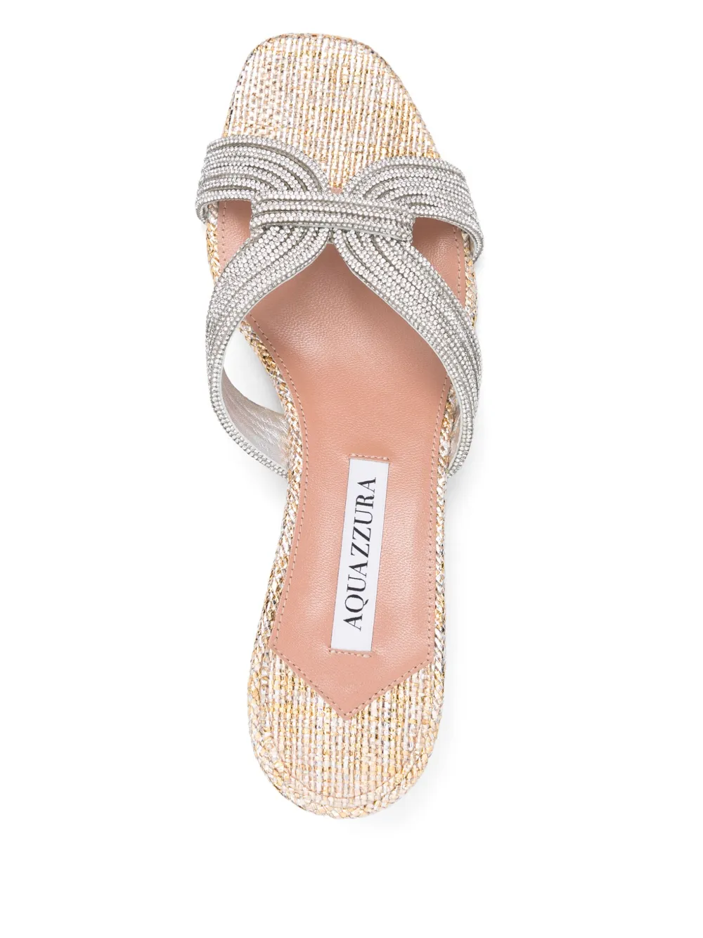 Aquazzura 35 mm Crystal Muse sandalen Zilver