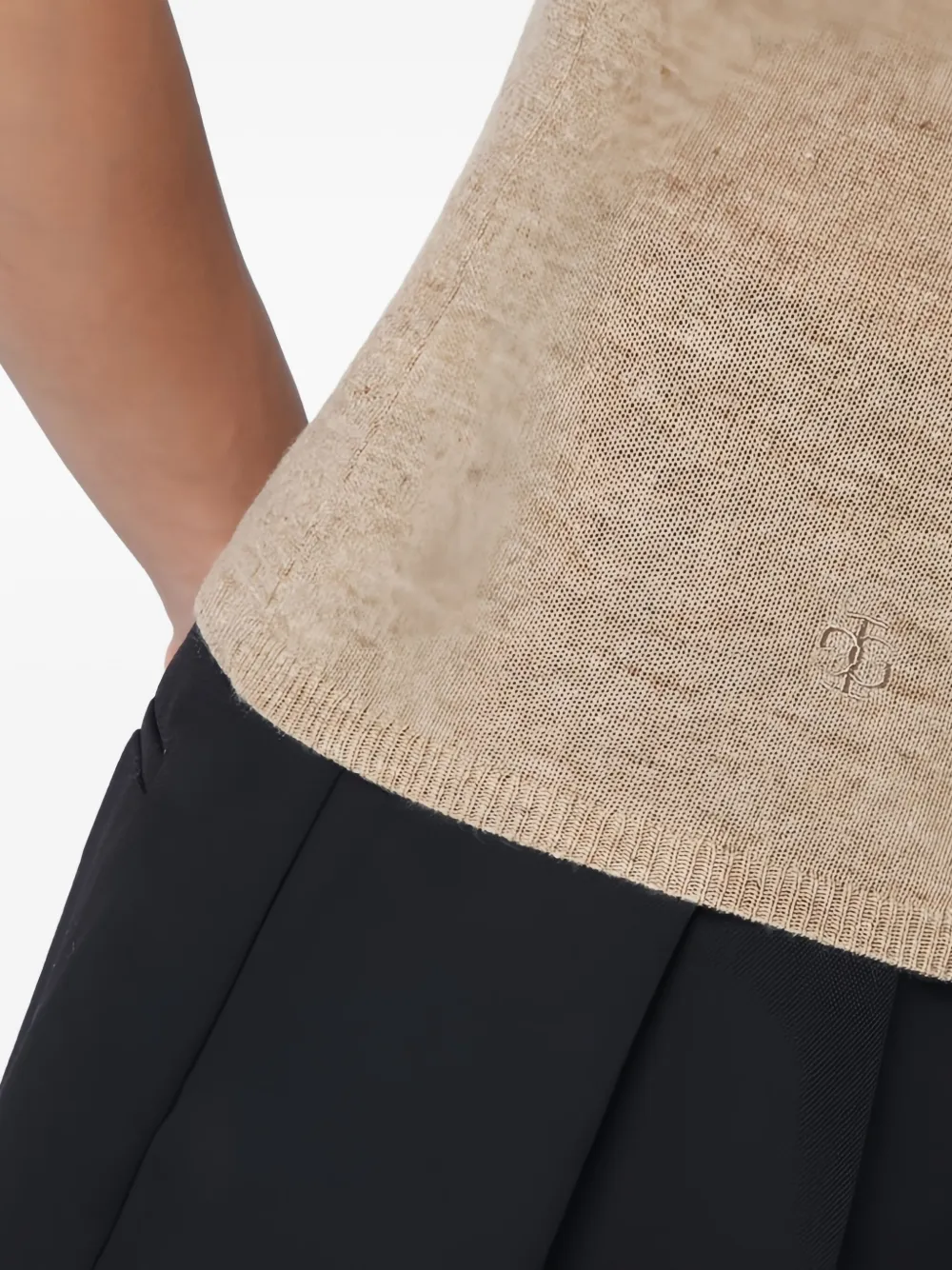 The Garment T-shirt met ronde hals Beige