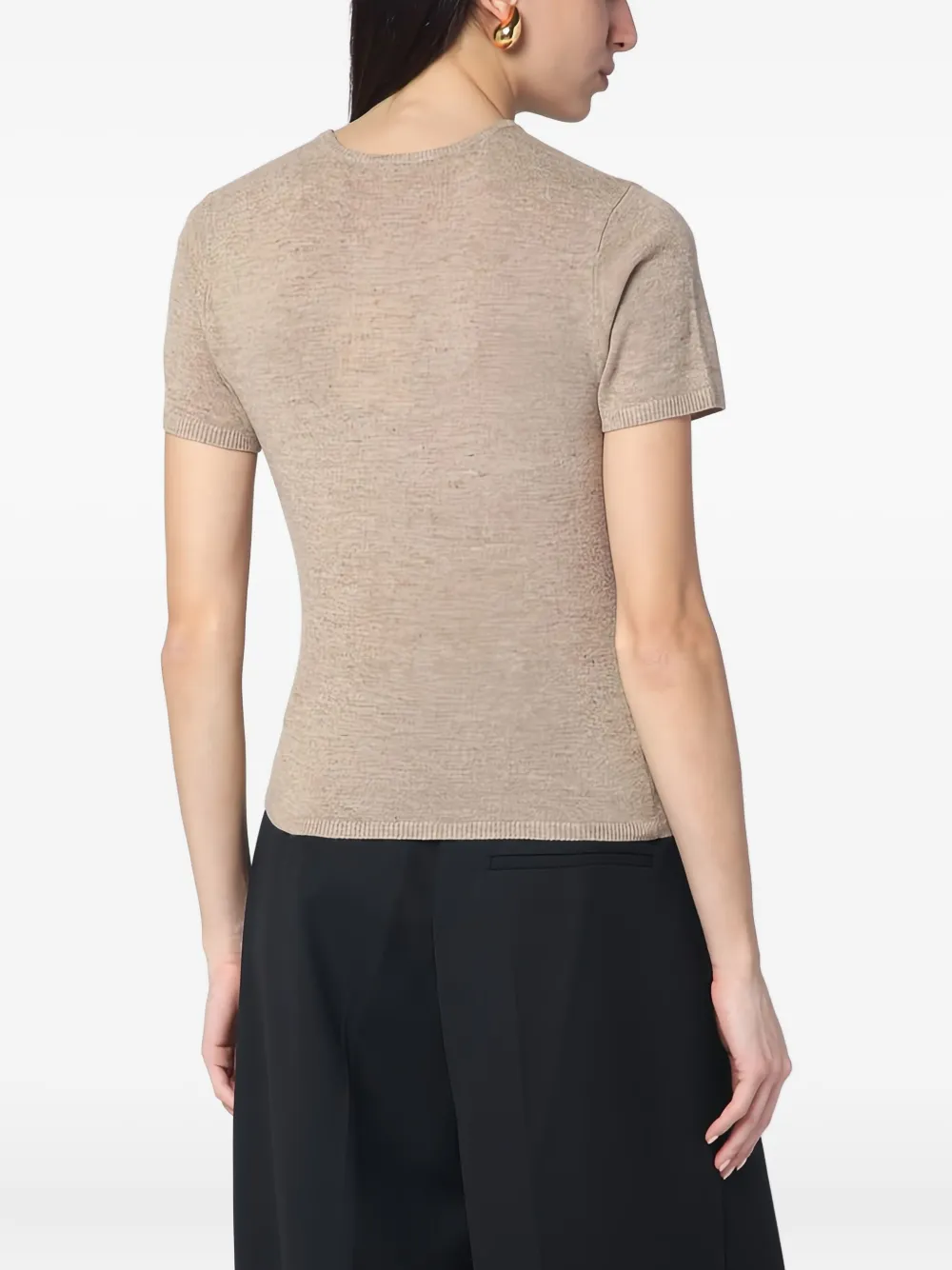 The Garment T-shirt met ronde hals Beige