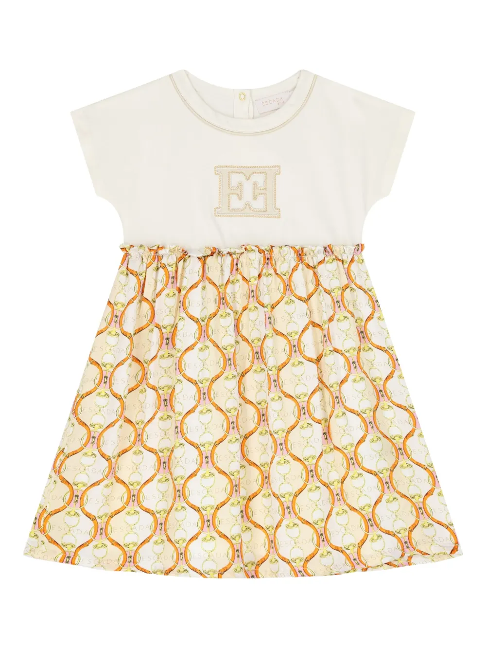 Escada Kids Jurk met geborduurd logo Wit