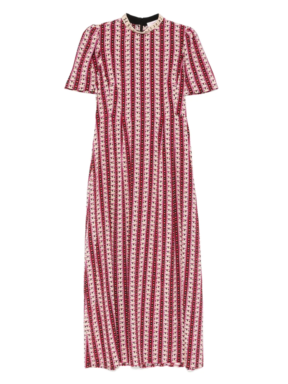 graphic-print midi dress