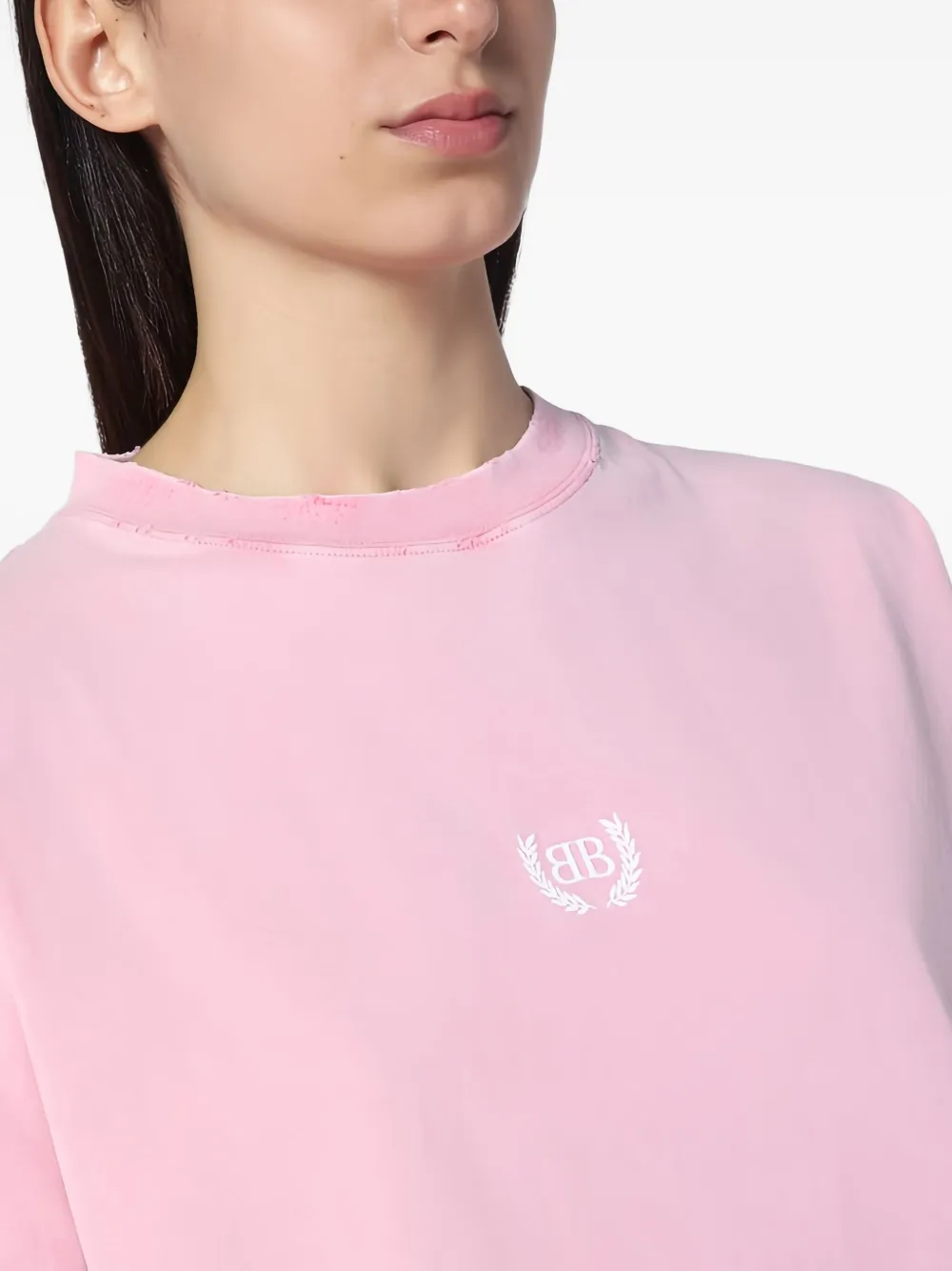 Balenciaga T-shirt met logoprint Roze