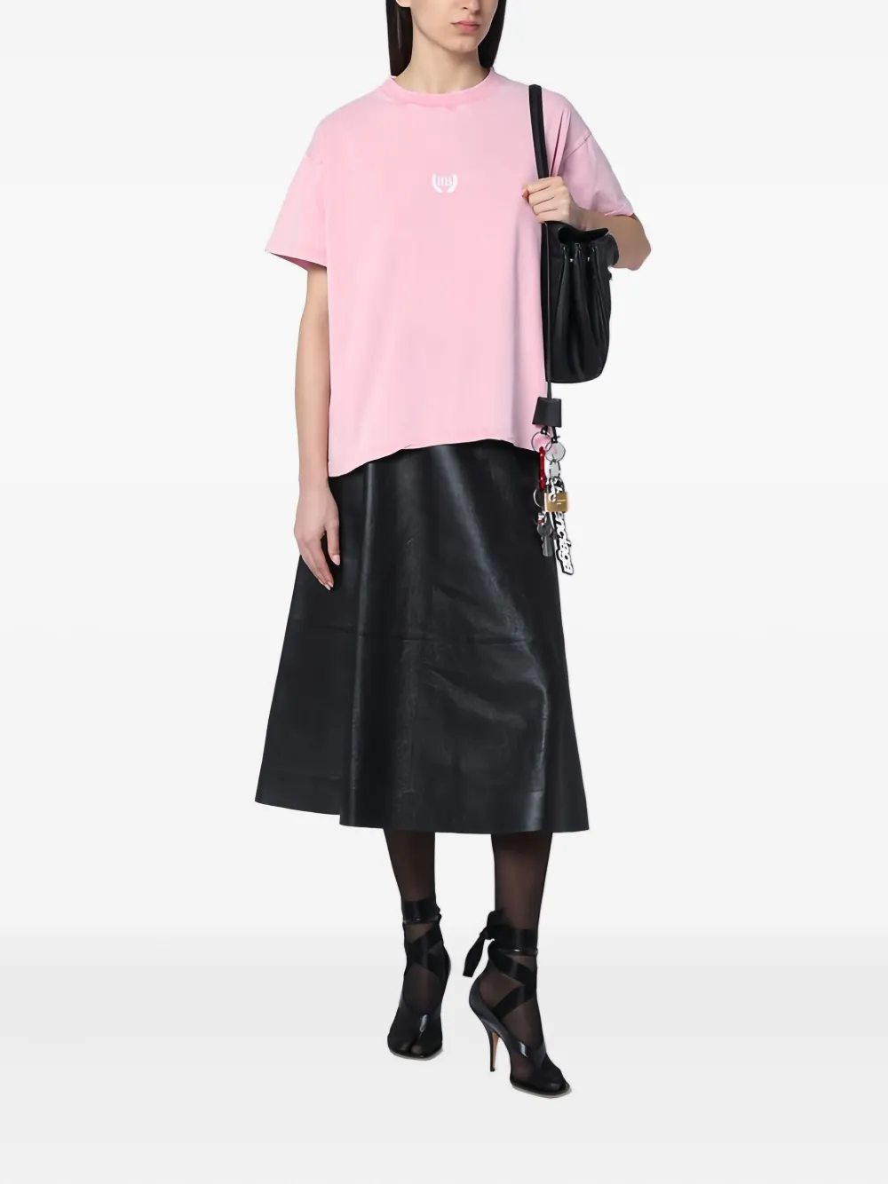 Balenciaga T-shirt met logoprint Roze
