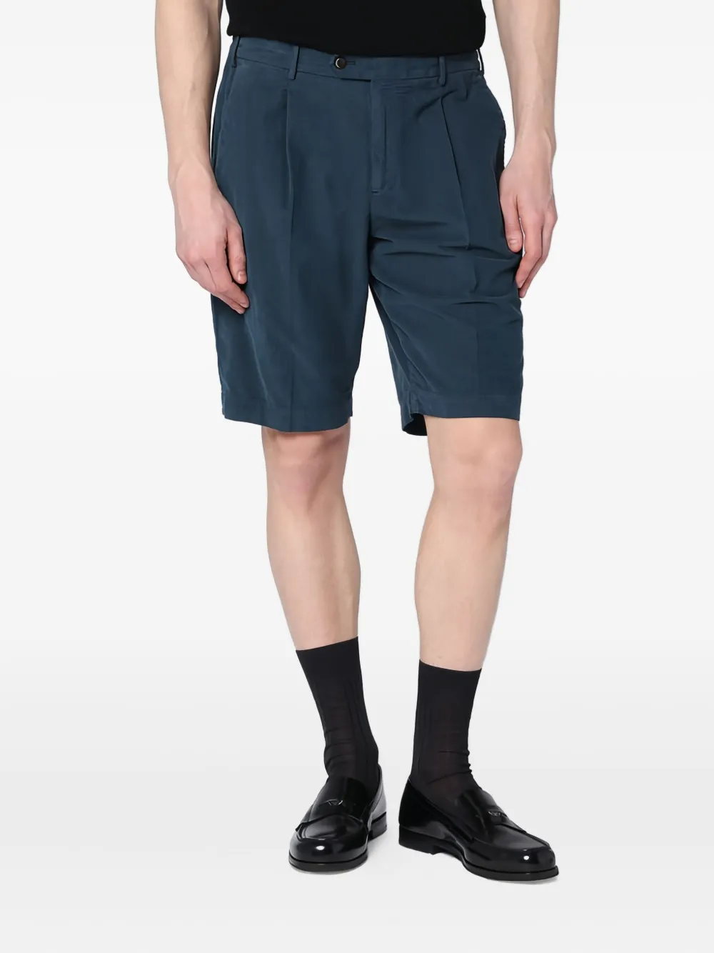PT Torino Geplooide bermuda shorts Blauw