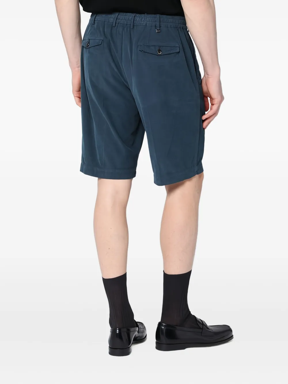 PT Torino Geplooide bermuda shorts Blauw