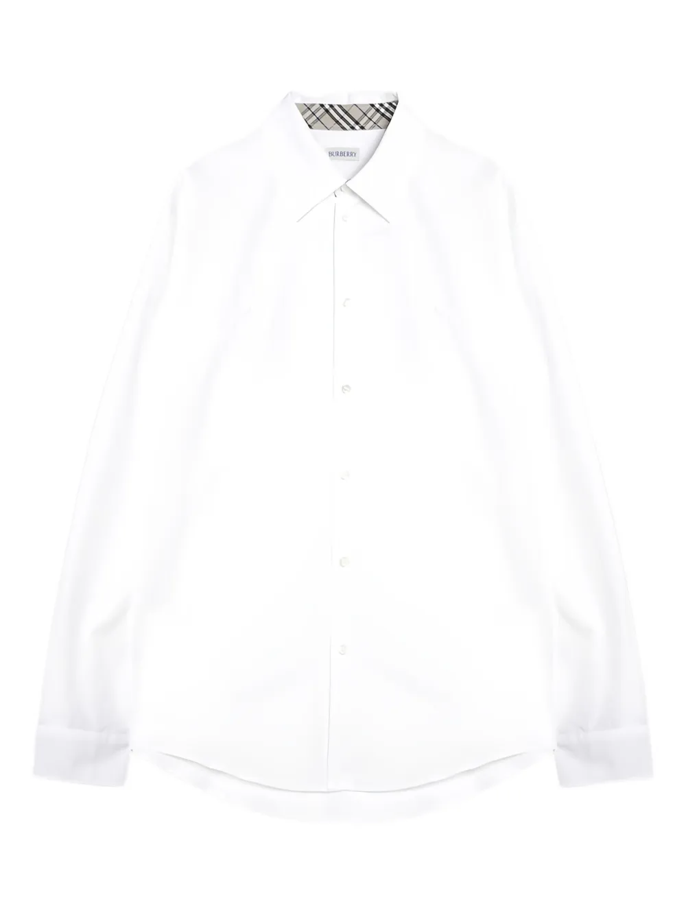 Burberry long-sleeve cotton shirt Wit