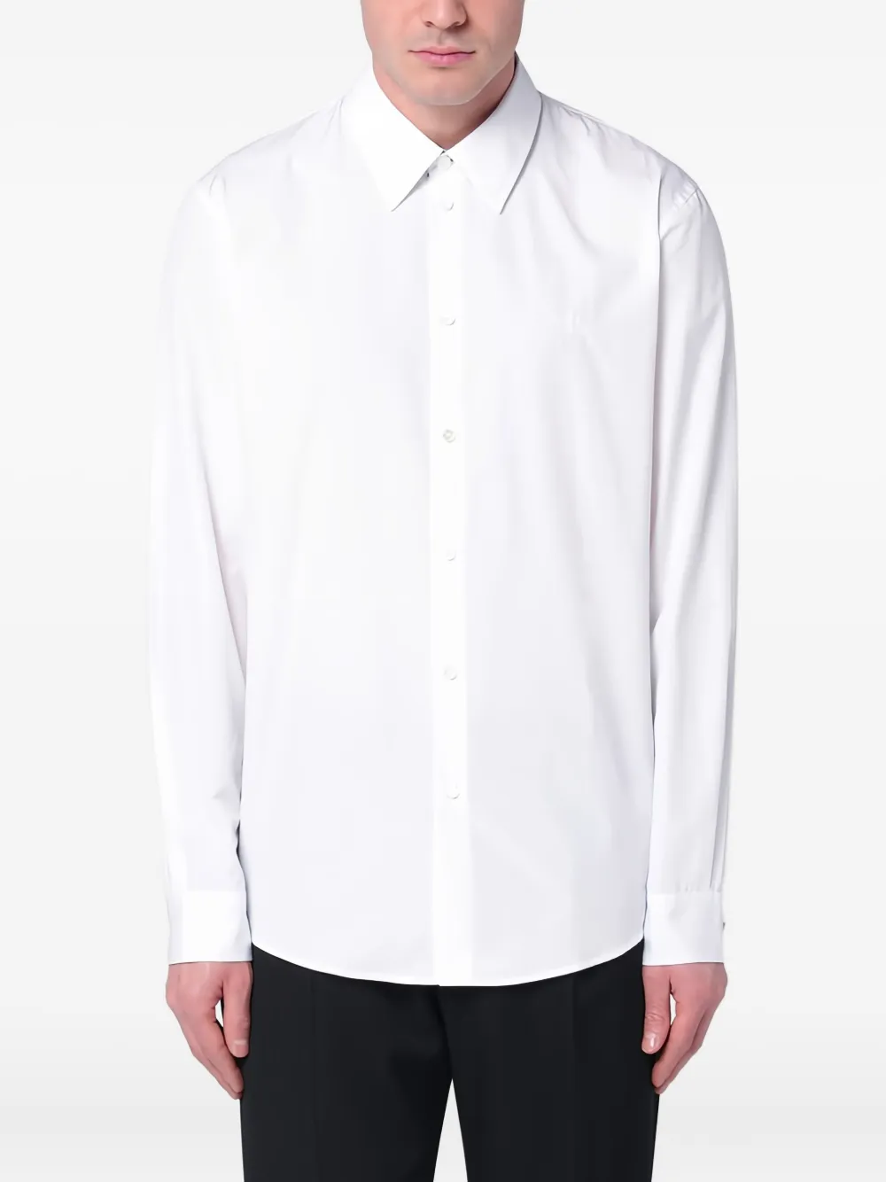 Burberry long-sleeve cotton shirt Wit