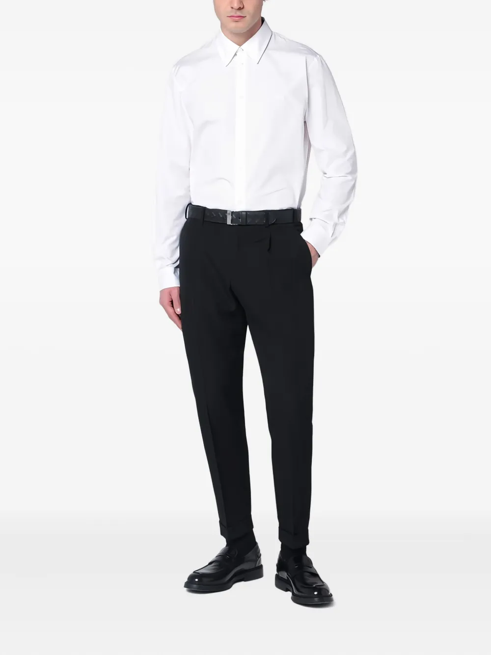 Burberry long-sleeve cotton shirt Wit