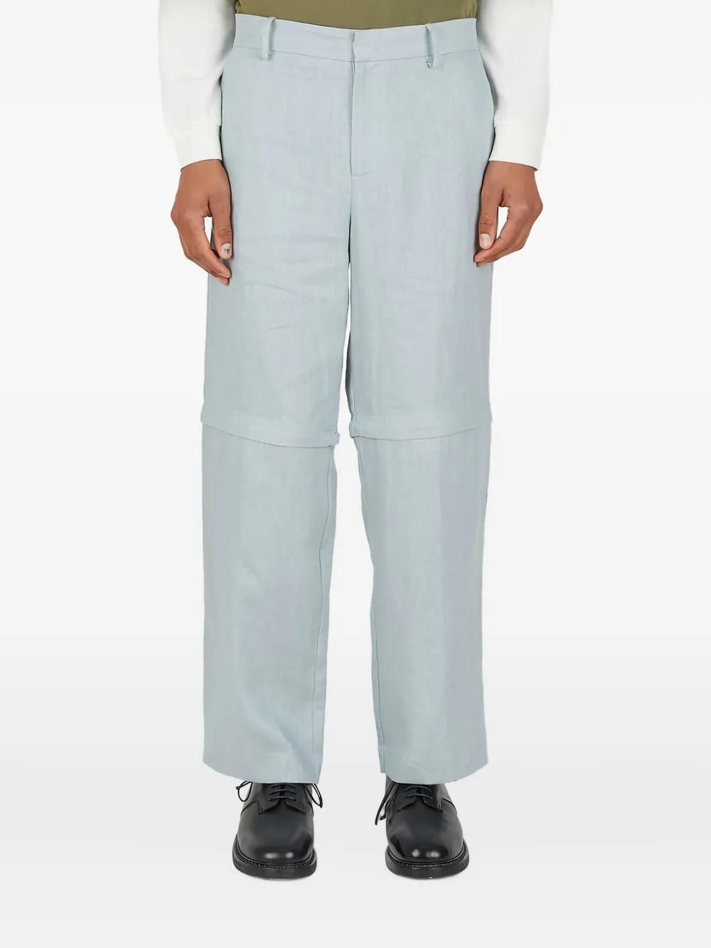 Wynn Hamlyn detachable-panel linen trousers | Blue | Image 1
